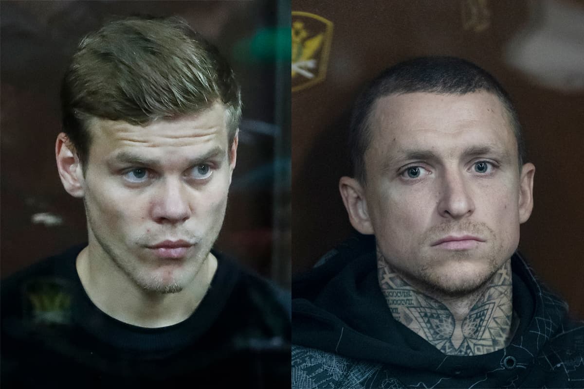Aleksander Kokorin (izquierda) y Pavel Mamayev (derecha), futbolistas en su momento de la selección de Rusia, fueron arrestados y esperan sentencia al ser acusados de vandalismo y agresión.