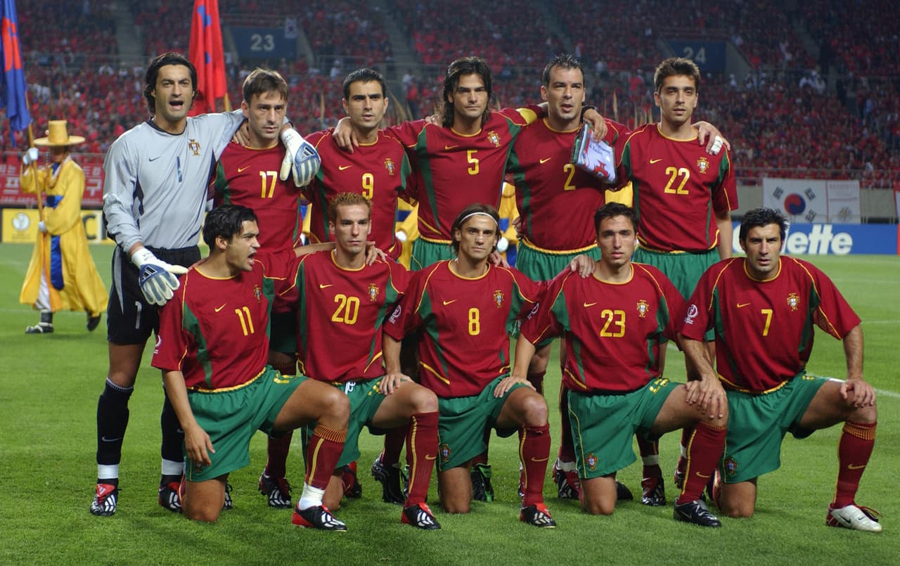 Portugal tuvo una base fuerte para 2002, pero ese mismo grupo, con Figo y Rui Costa, se quedaron por fuera de Francia 98. Alemania y Ucrania lo relegaron en las eliminatorias.