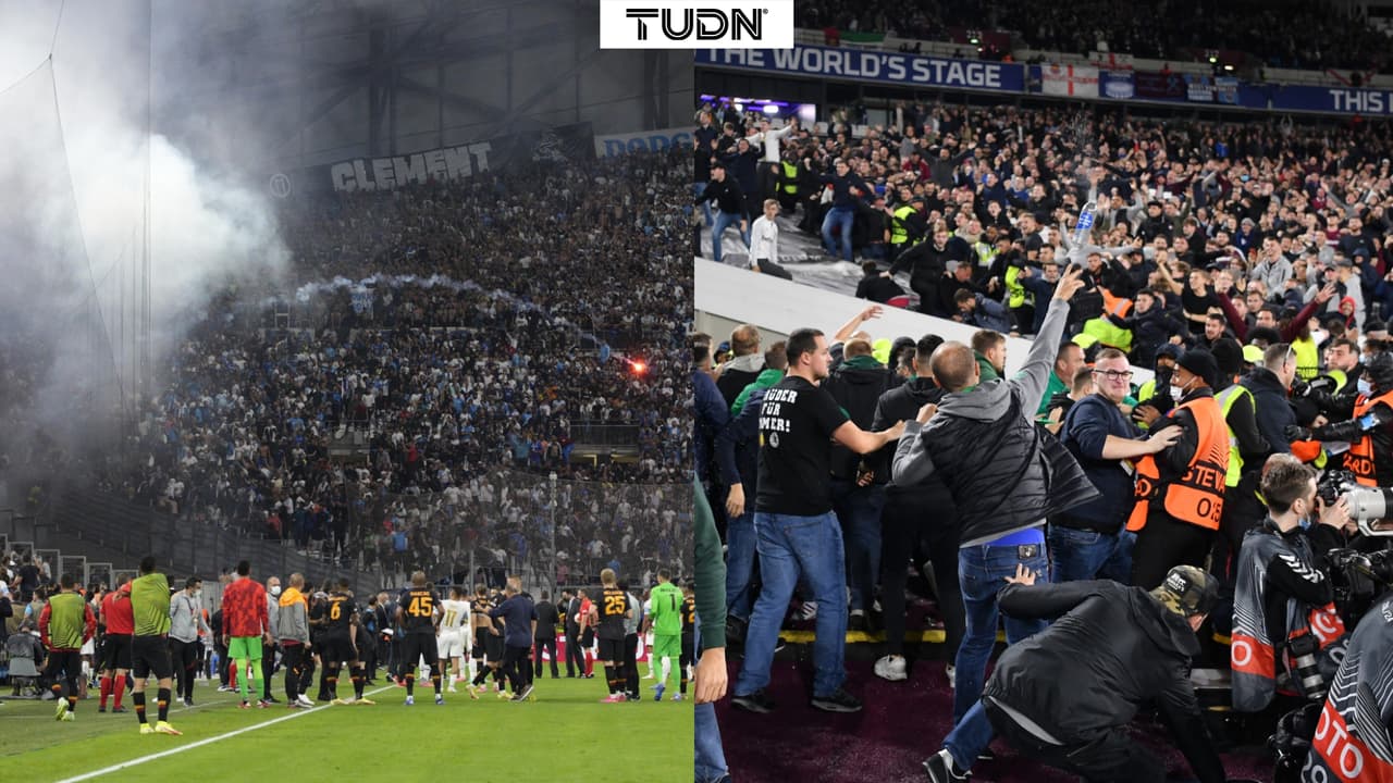 Violencia entre aficionados de Marsella y Galatasaray detiene el partido