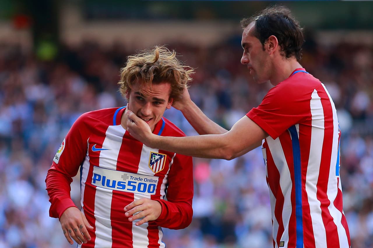 Diego Godín y Antoine Griezmann jugaron para el Atlético juntos en 2014-15.