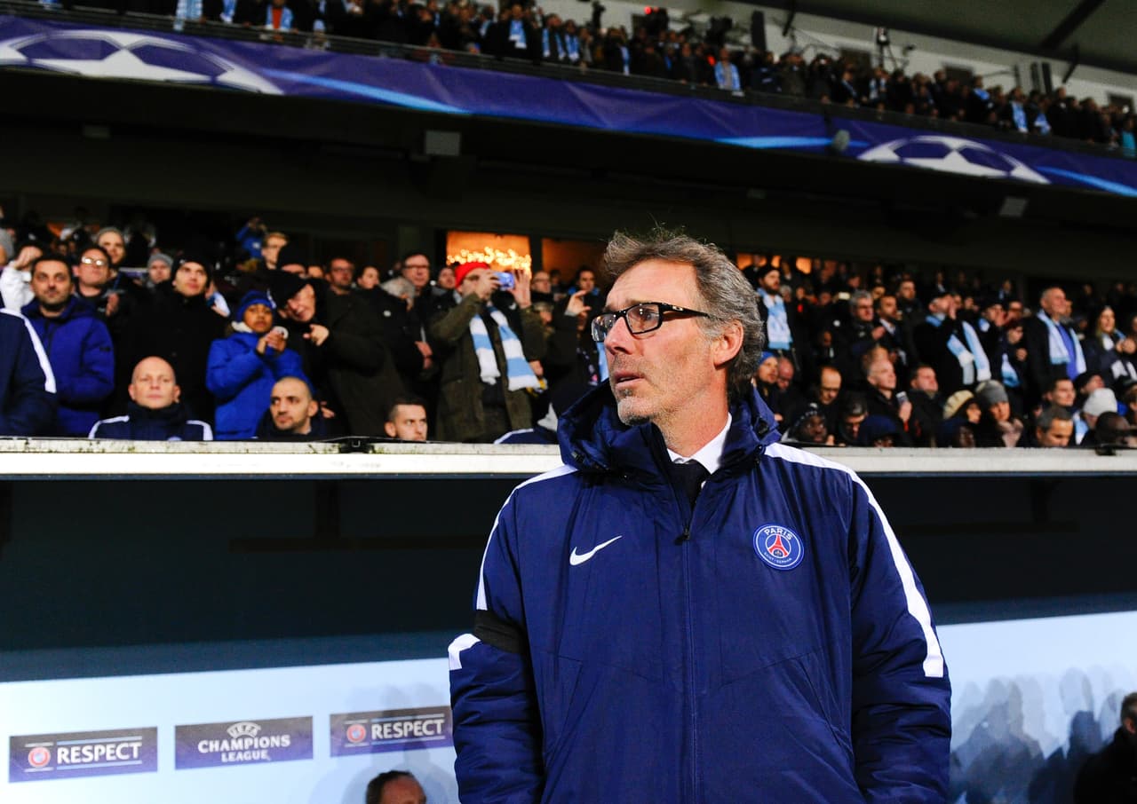 EL DT del PSG, Lauren Blanc muy mesurado en el triunfo de su equipo.