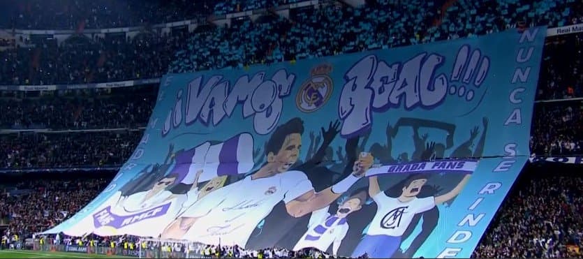 Rafa Nadal, protagonista del mosaico en el Santiago Bernabéu