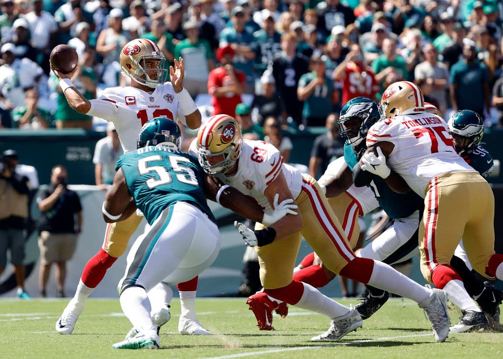 Los San Francisco 49ers se llevan la victoria sobre Philadelphia Eagles 17-11 y suman su segunda victoria de temporada en la NFL, mientras que las Águilas obtienen su primera derrota.
