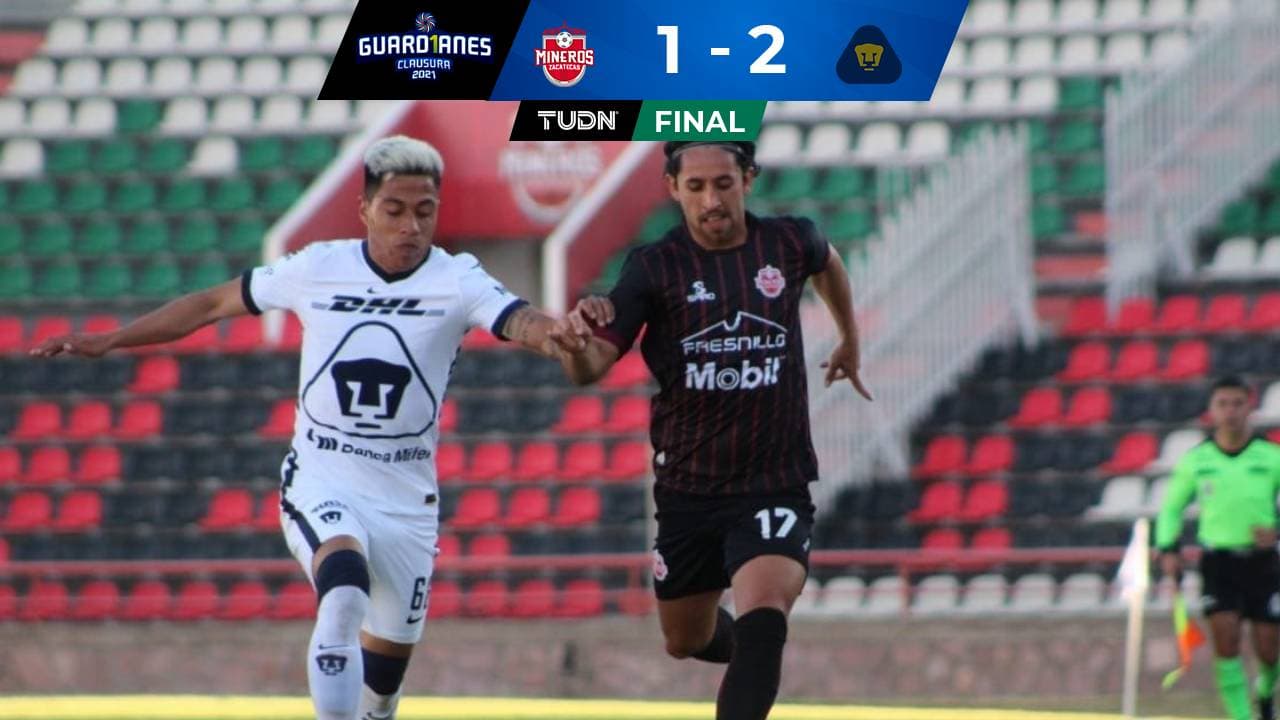 Mineros 1-2 Pumas Tabasco: Goles, resultado y resumen, primera victoria en la Liga BBVA EXpansión MX.