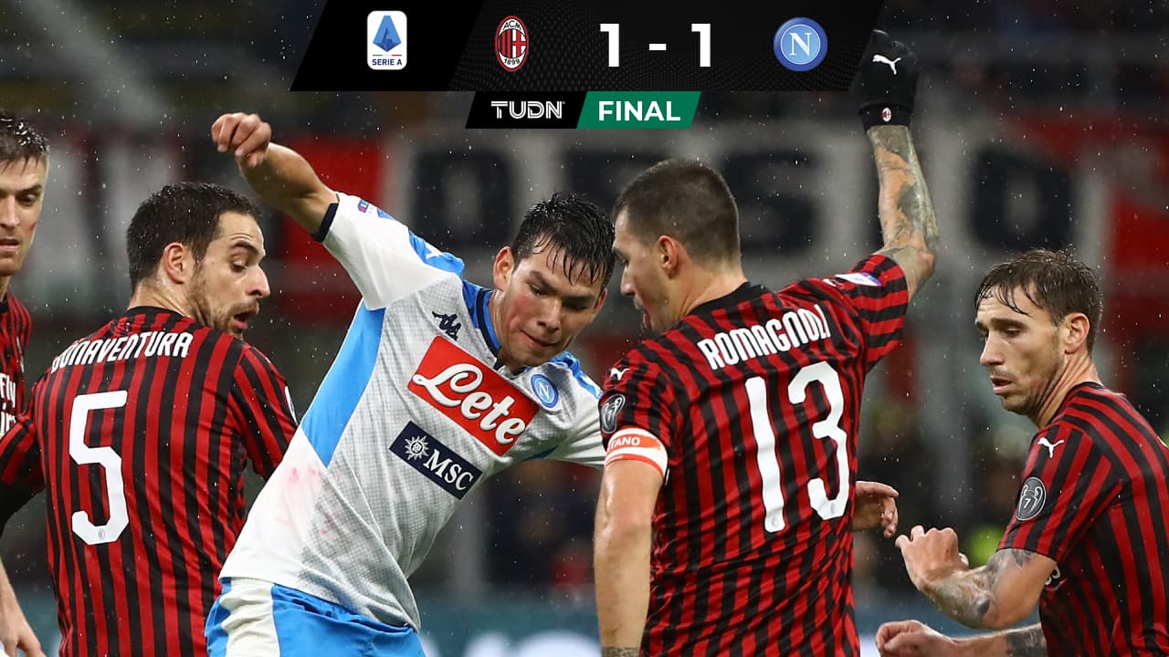 ¡Resurgió Chucky! Lozano anota en empate de Napoli ante Milan