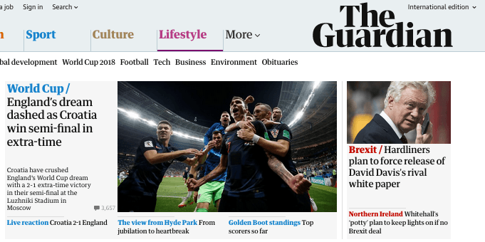 The Guardian advierte que el sueño inglés se acabó con la eliminación en tiempo extra.