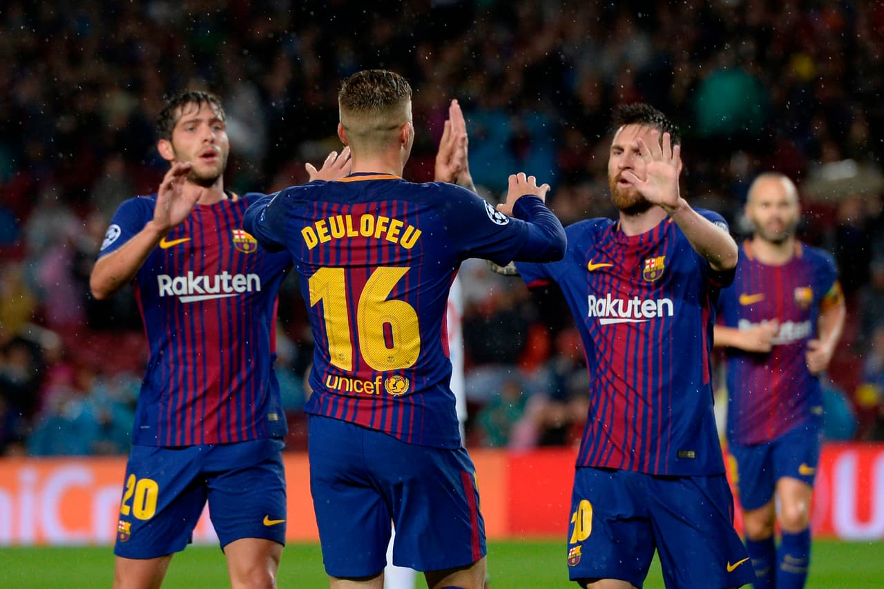 Barcelona se impuso 3-1 de local contra el Olympiacos en el estadio Camp Nou y sigue de líder con comodidad en el grupo D, con nueve puntos y cerca de los octavos de final.