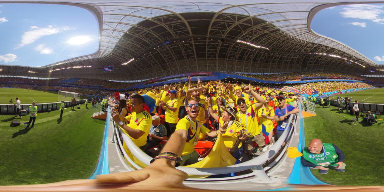 Fanáticos colombianos en Rusia.