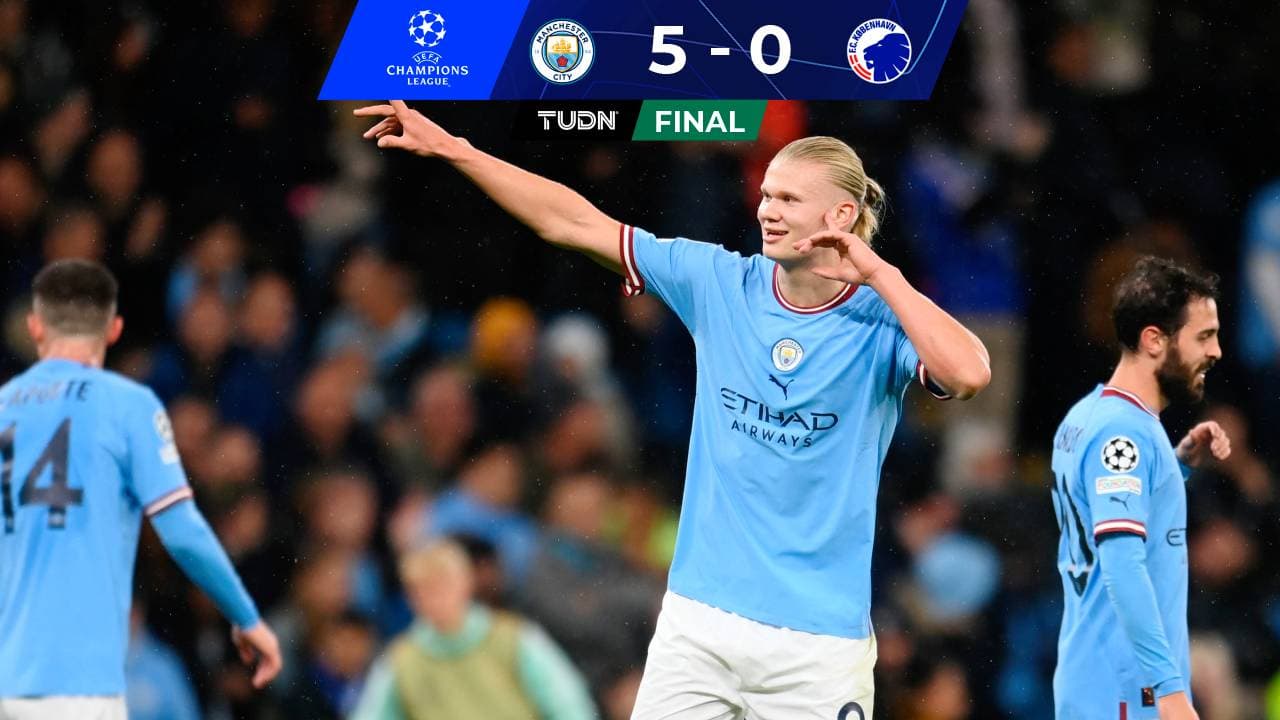 ¡De la mano de Haaland! Manchester City golea y 'camina' en Champions