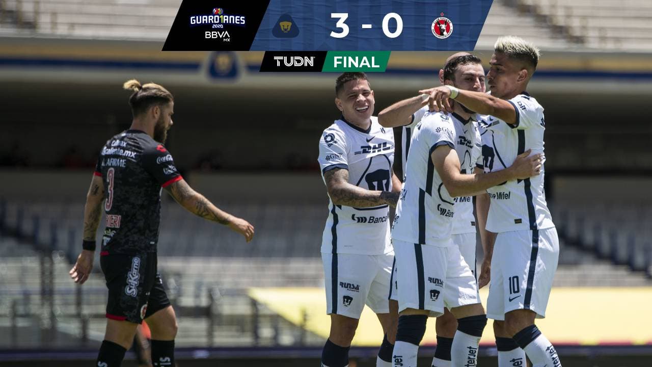 Pumas sigue invicto y trepa al subliderato de la Liga BBVA MX