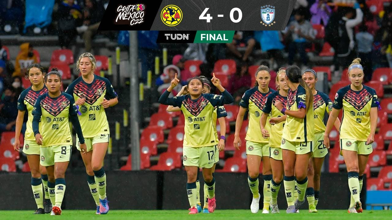 Brutal actuación del América femenil que golea al Pachuca