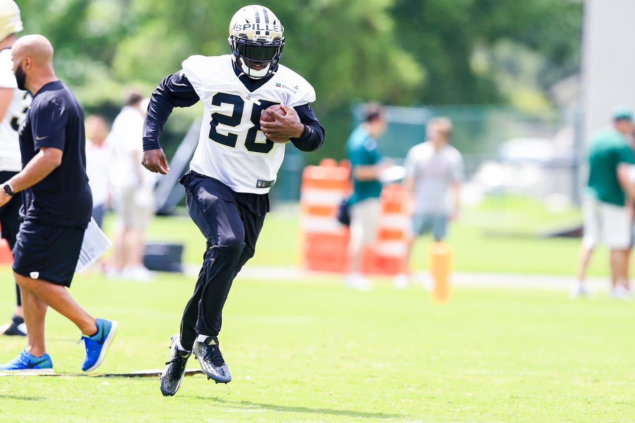 May 26, 2016 - New Orleans Saints running back C.J. Spiller (28) in running drills during the New Orleans Saints OTA workouts at the New Orleans Saints Training Facility in New Orleans, LA. Stephen Lew/CSM (Cal Sport Media via AP Images)