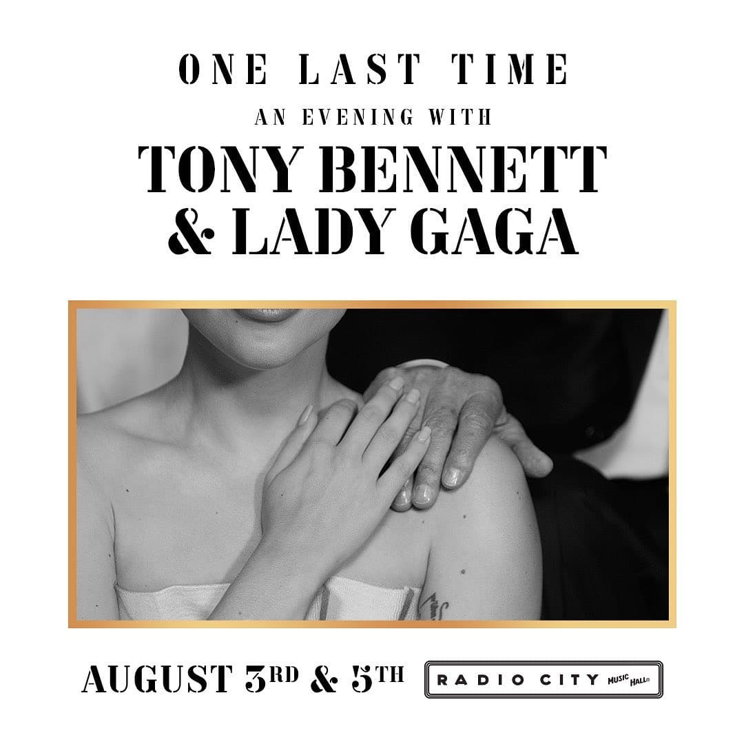 Gaga compartió la noticia en Instagram y escribió: "Me siento muy honrada y emocionada de celebrar el cumpleaños 95 de Tony con él en estos programas especiales".