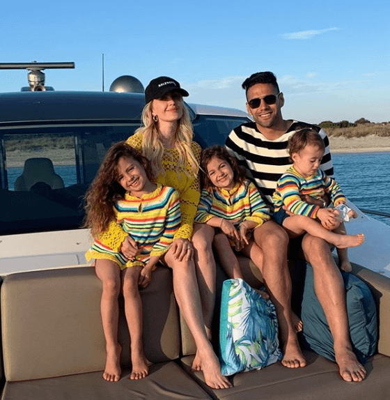 Junto a Lorelei Tarón y sus tres niñas se olvidó de la difícil lucha por mantener al Mónaco en la Ligue 1 y ahora piensa en la Copa América.