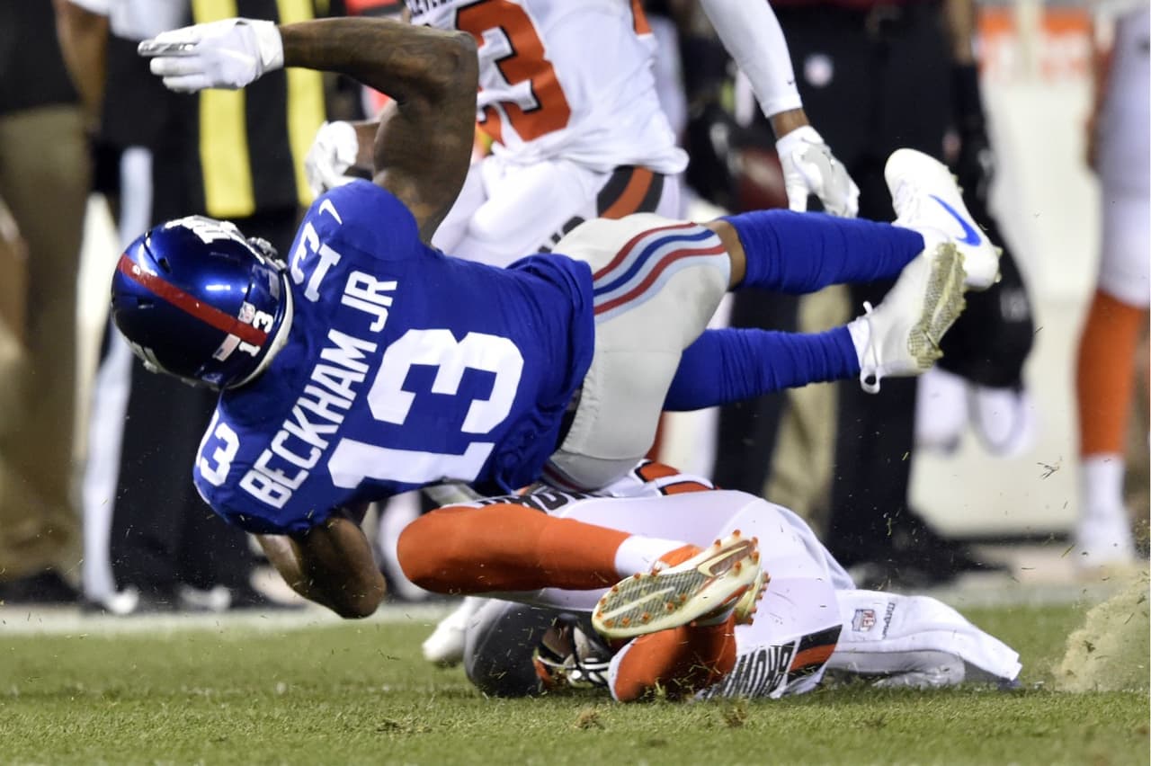 Odell Beckham Jr. libró una lesión severa en duelo de pretemporada ante los Browns