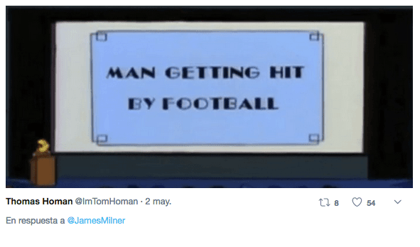 Y por supuesto, Los Simpson con 'Los hombres son golpeados por el fútbol' también sirvió para mover esa conversación en redes sociales.