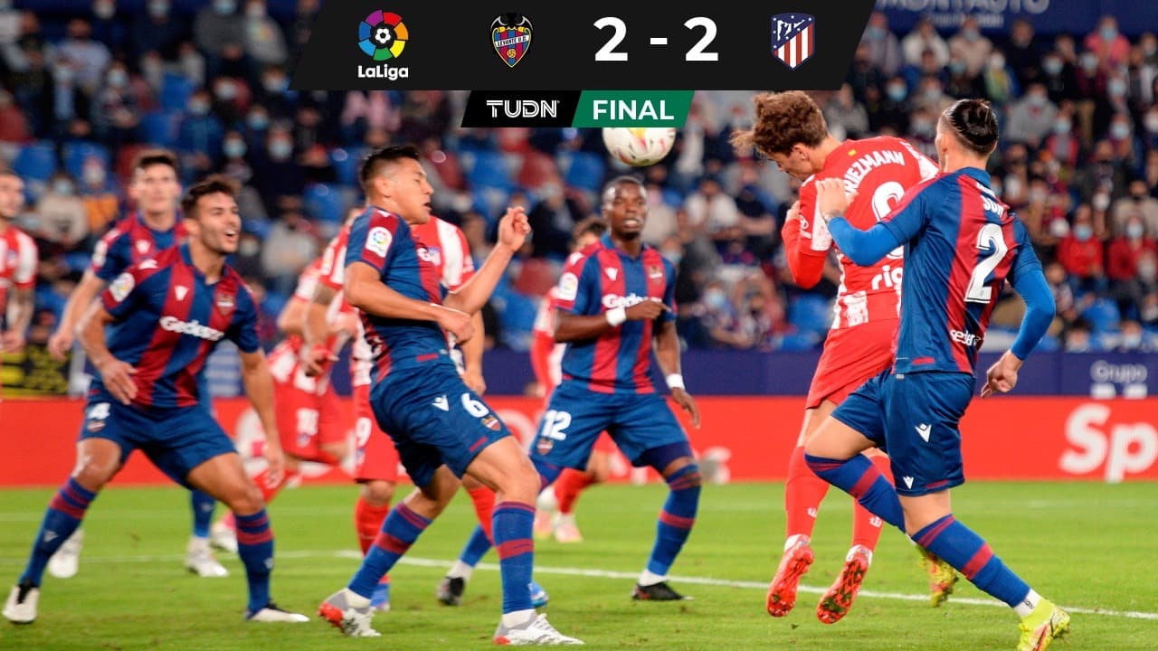 Atlético de Madrid empata ante Levante con Herrera de titular