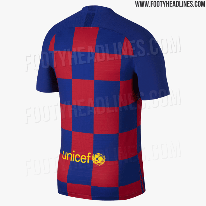 Con un diseño a cuadros, similar al de la playera de la Selección de Croacia, así sería la ropa del Barcelona para la temporada 2019-2020.