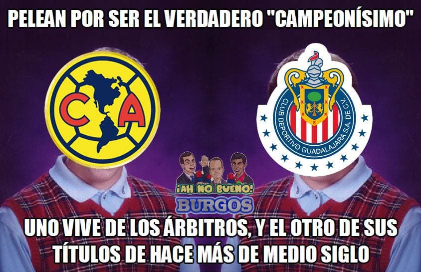 En las redes sociales no faltaron los memes para saber quien es el verdadero campeonísimo del fútbol mexicano. ¿Chivas o América?