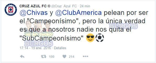 En las redes sociales no faltaron los memes para saber quien es el verdadero campeonísimo del fútbol mexicano. ¿Chivas o América?