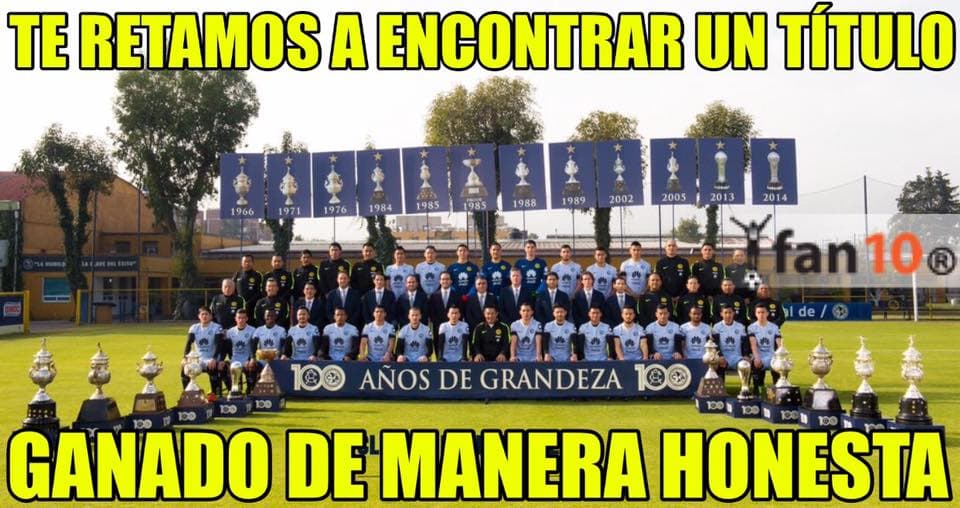 En las redes sociales no faltaron los memes para saber quien es el verdadero campeonísimo del fútbol mexicano. ¿Chivas o América?