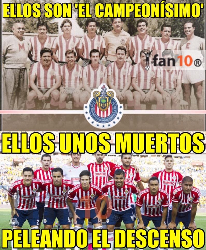 En las redes sociales no faltaron los memes para saber quien es el verdadero campeonísimo del fútbol mexicano. ¿Chivas o América?