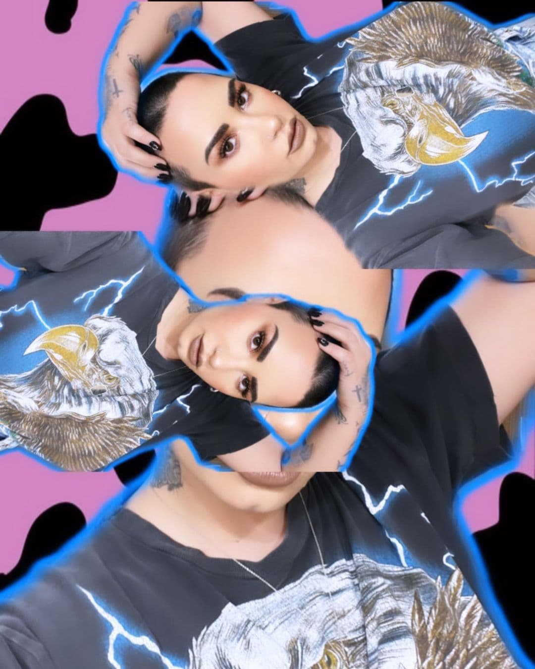 "Fue la abuela Spider quien nos enseñó muchas cosas", escribió la cantante de 29 años, en una de sus publicaciones revelando el tatuaje.