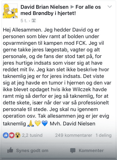 Agradecimiento de David Brian Nielsen