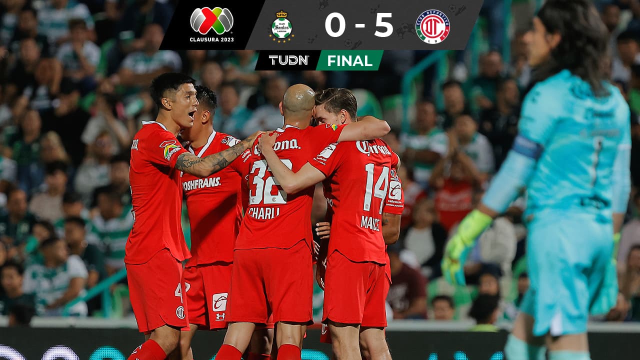 ¡Sin piedad! Toluca aplasta en Torreón a Santos que entra en crisis