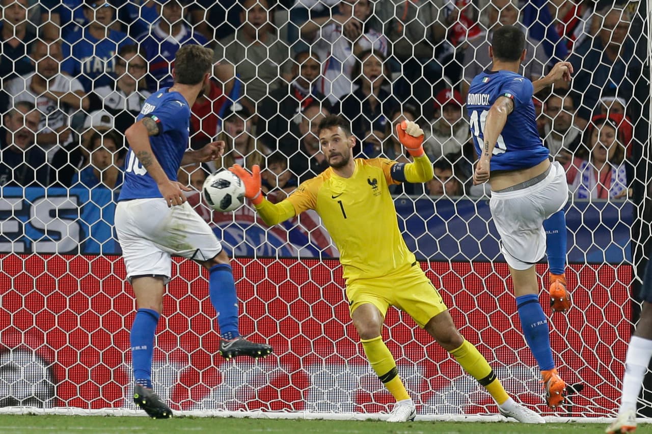 Italia respondió al minuto 36 con gol de Leonardo Bonucci ante la impotencia de Hugo Lloris.
