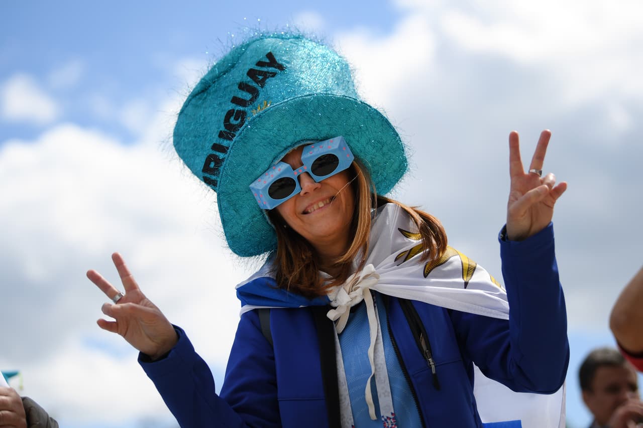 ¿Qué tal este sombrero y esas gafas? Toda la buena energía uruguaya.