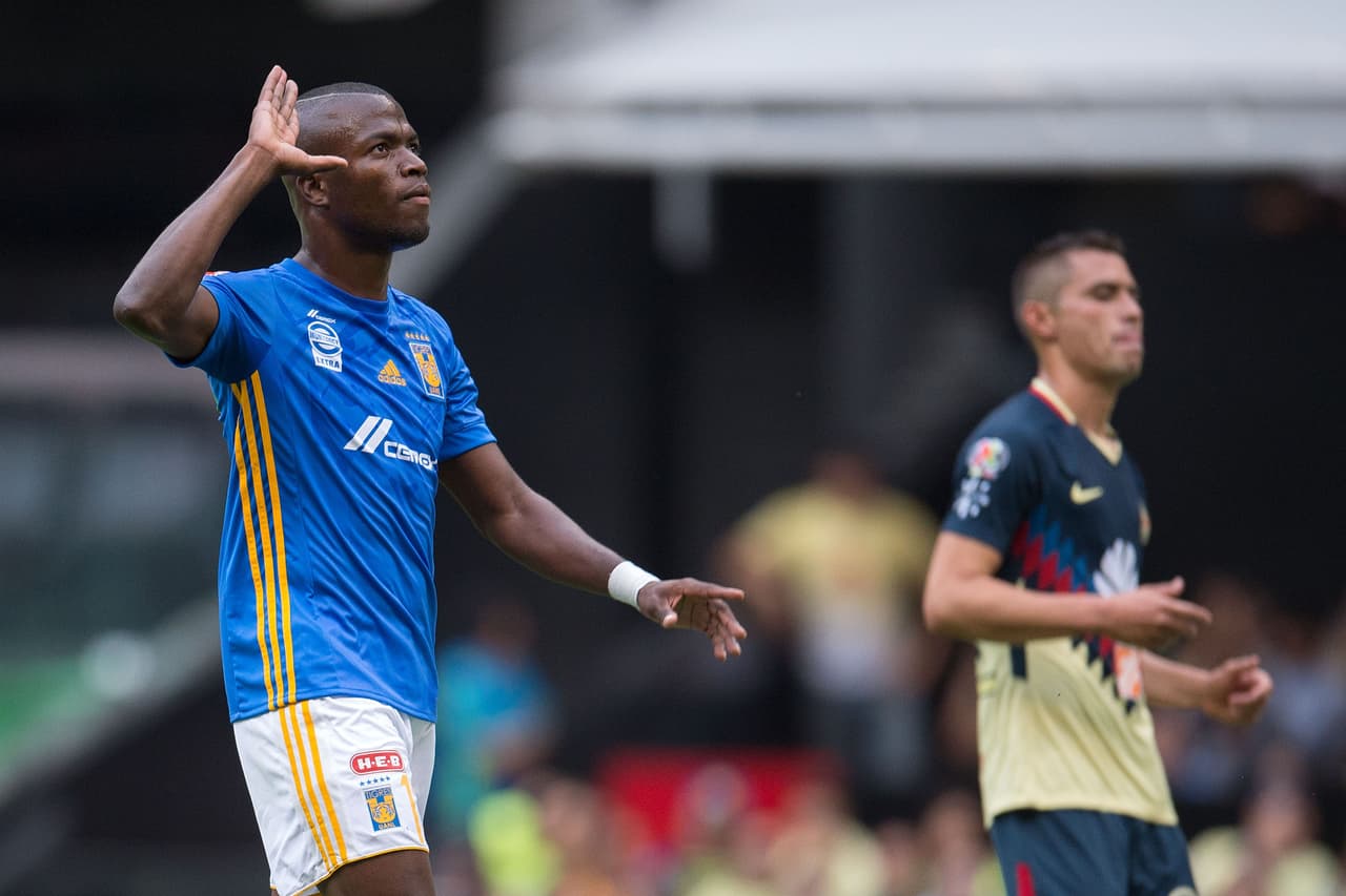 Enner Valencia de Tigres, uno de los siete jugadores de Ecuador en México.