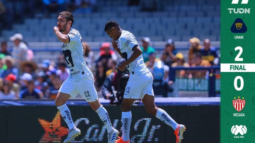 ¡Imparable! Pumas liga su segundo triunfo y golpea a Necaxa