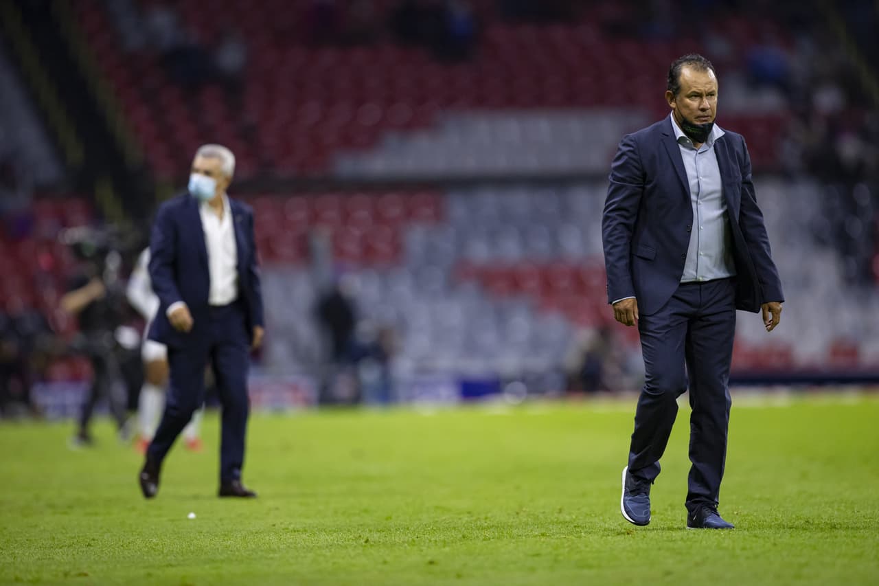 during the game Cruz Azul vs Monterrey, corresponding to fifth round of the Torneo Apertura Grita Mexico A21 of the Liga BBVA MX, at Azteca Stadium, on August 18, 2021. <br><br> durante el partido Cruz Azul vs Monterrey, Correspondiente a la Jornada 05 del Torneo Apertura Grita Mexico A21 de la Liga BBVA MX, en el Estadio Azteca, el 18 de Agosto de 2021.