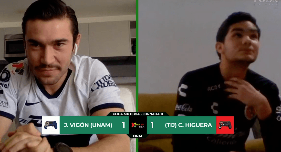 Pumas y Xolos empatan a un gol; Vigón jugó por los universitarios e Higuera por los de la frontera.