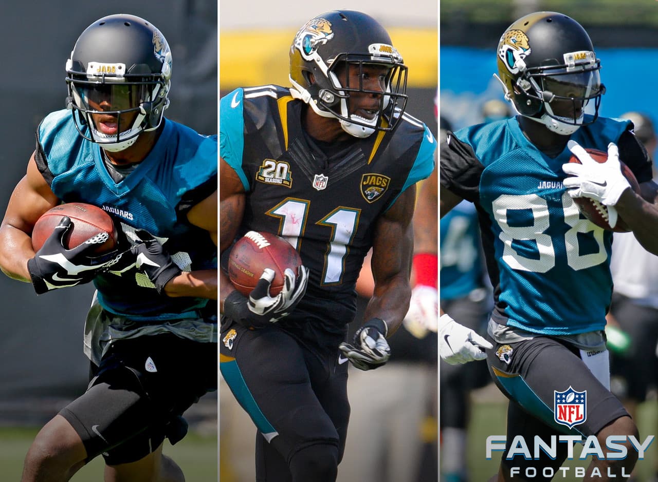 Jacksonville Jaguars / receptores: Allen Robinson necesita seguir con su trabajo impresionante en los campos de entrenamiento para ganar el primer puesto por delante de Marqise Lee y Allen Hurns. También tiene que evitar las lesiones, que lo descarrilaron de tener una mejor campaña de novato (AP-NFL).