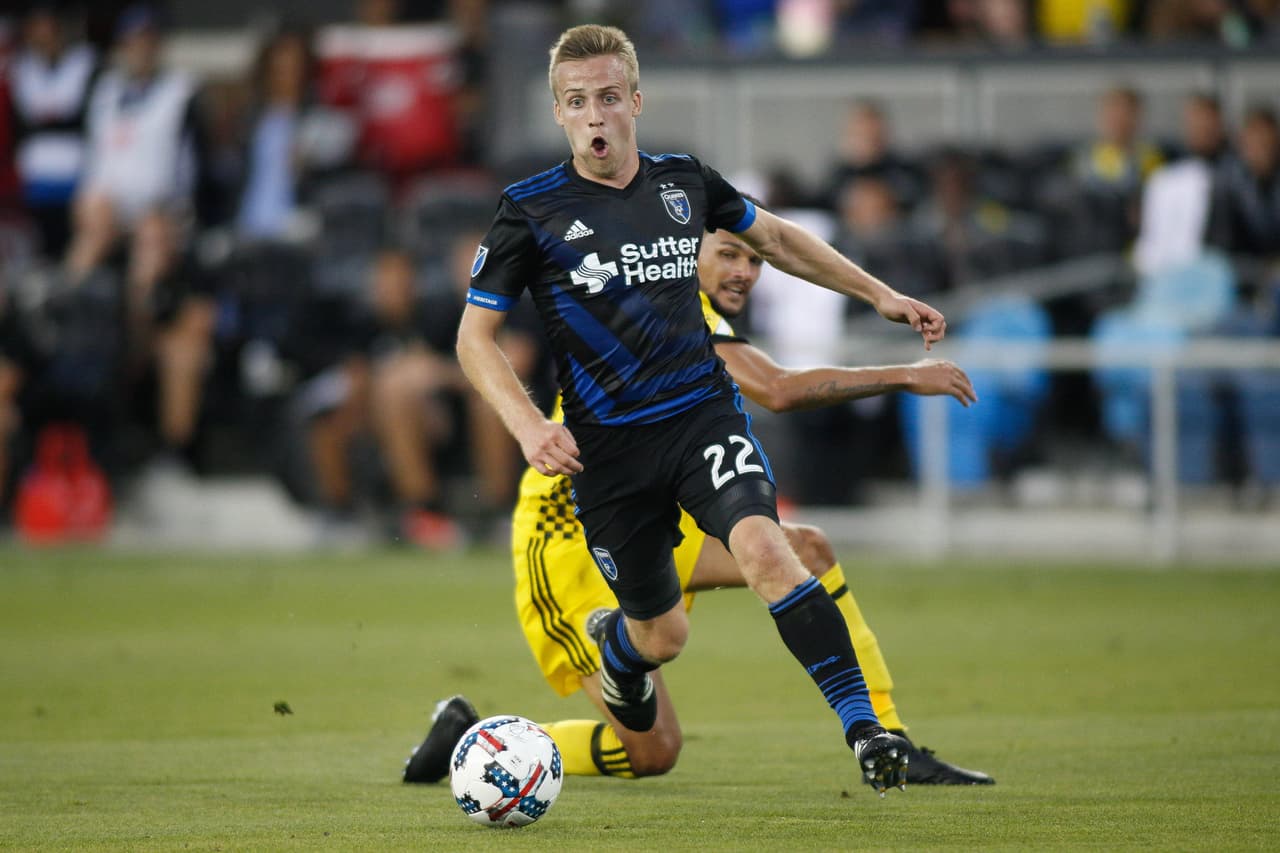 Con una asistencia y una gran actuación en la victoria ante Columbus Crew, Tommy Thompson de San Jose Earthquakes se hace un lugar en la selección semanal. (USA Today Images)