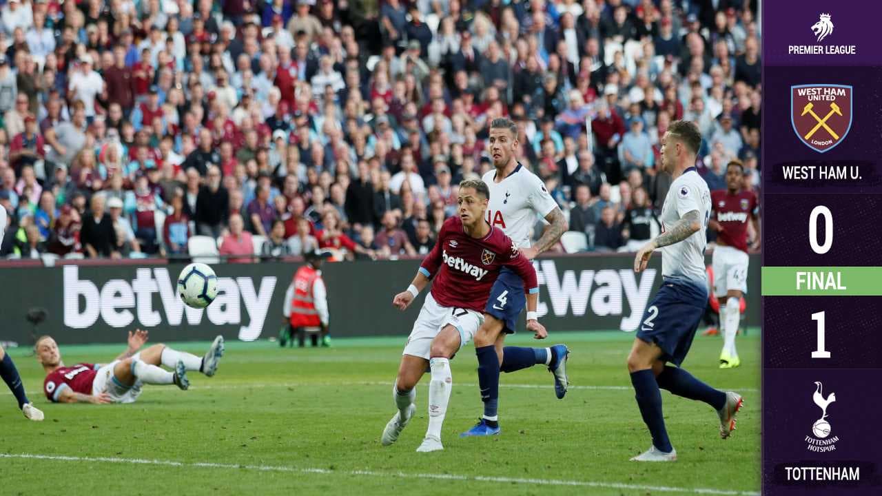 'Chicharito' reapareció, entró al 57', estuvo cerca del gol, pero el Tottenham venció al West Ham