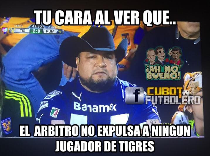 Tigres goleó y humilló a Pumas en la final de ida del Apertura 2015 y las burlas hacia el equipo de la UNAM no podían faltar.