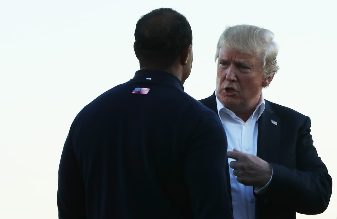 Tiger Woods ha sido compañero de juego en las canchas de golf de Trump.