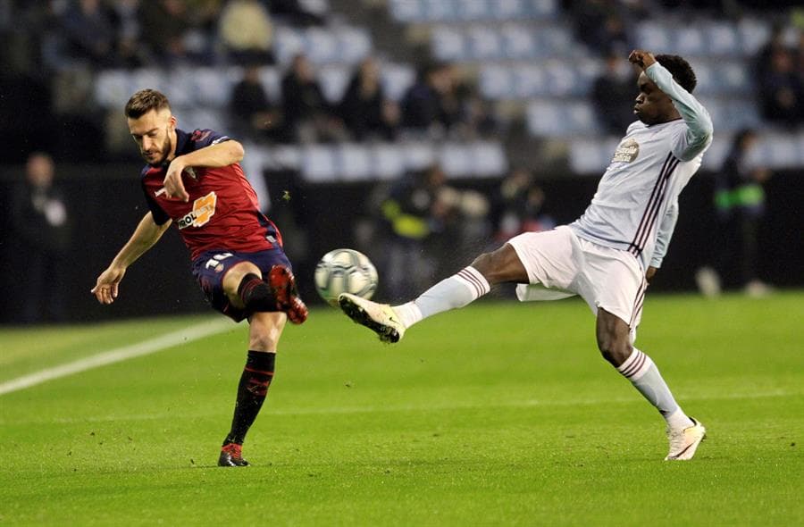 Se empata el partido entre Celta de Vigo y Osasuna con goles de Santi Mina y Ezequiel Ávila, respectivamente.