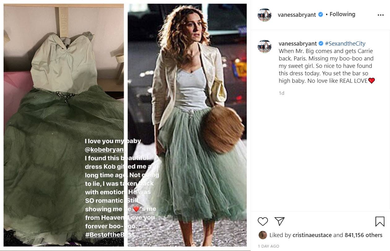 "Te amo, mi bebé Kobe Bryant. Encontré este
<b>hermoso vestido </b>que 'Kob' me regaló hace mucho tiempo. No voy a mentir, me emocioné", escribió Bryant.
<br>