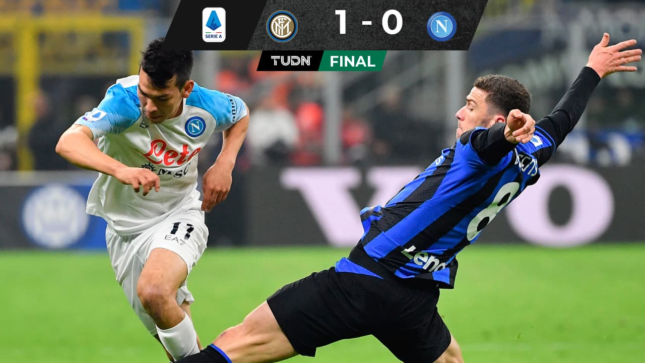 Napoli y 'Chucky' Lozano pierden el invicto ante el Inter, pero siguen líderes