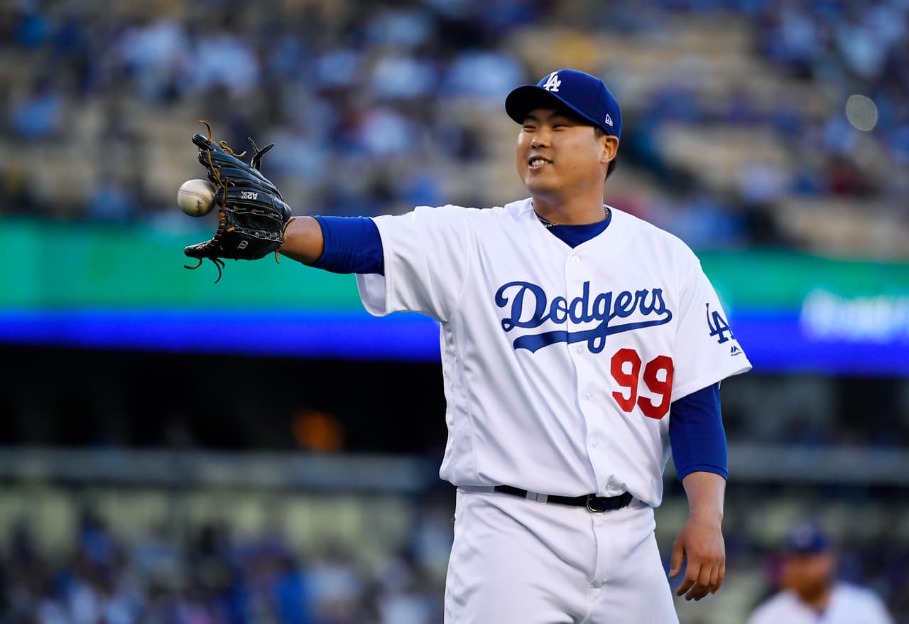 Hyun-Jin Ryu luce en la lomita ante Miami
