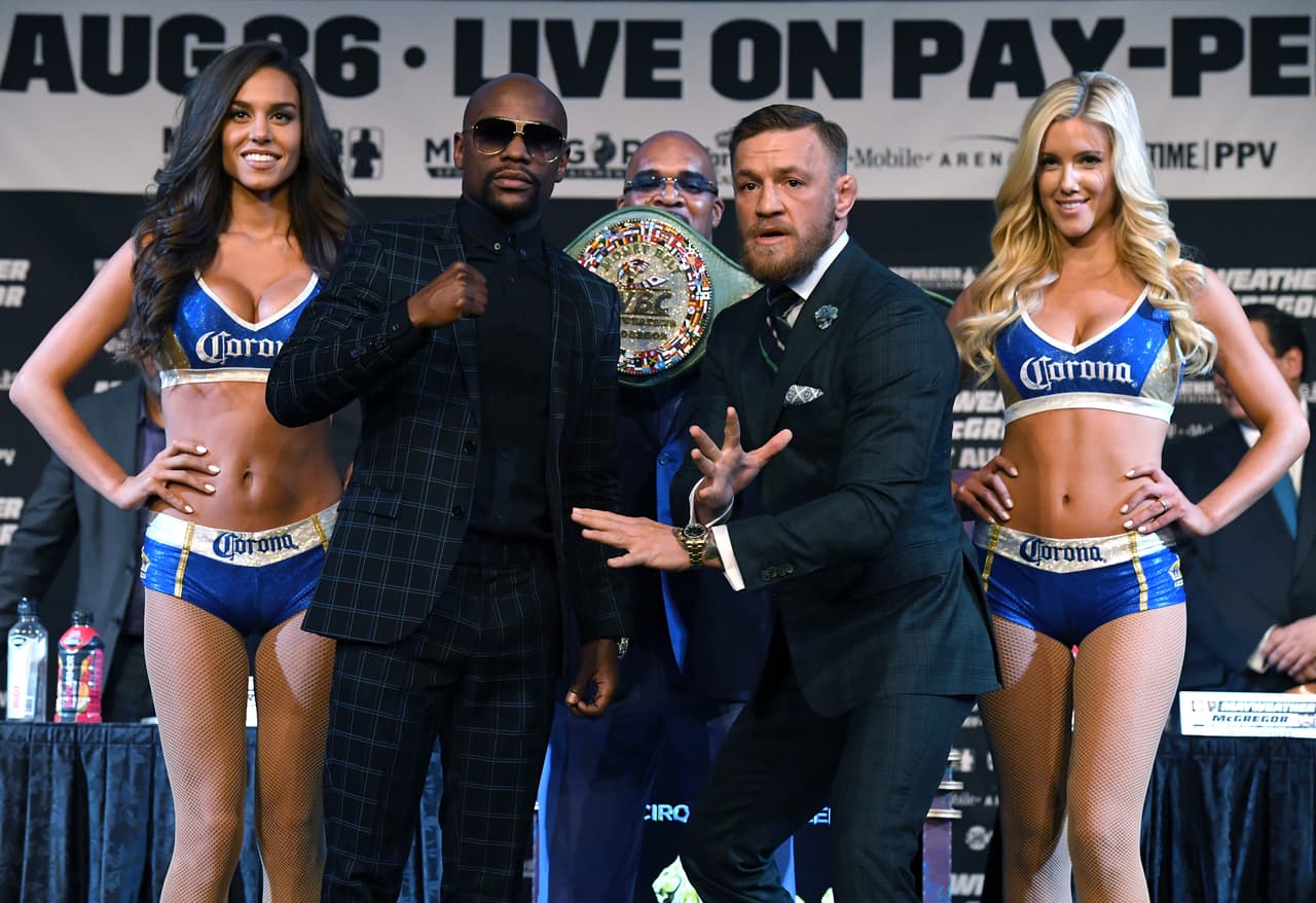 Floyd Mayweather (izquierda) y Conor McGregor pelearán el sábado 26 de agosto en Las Vegas.