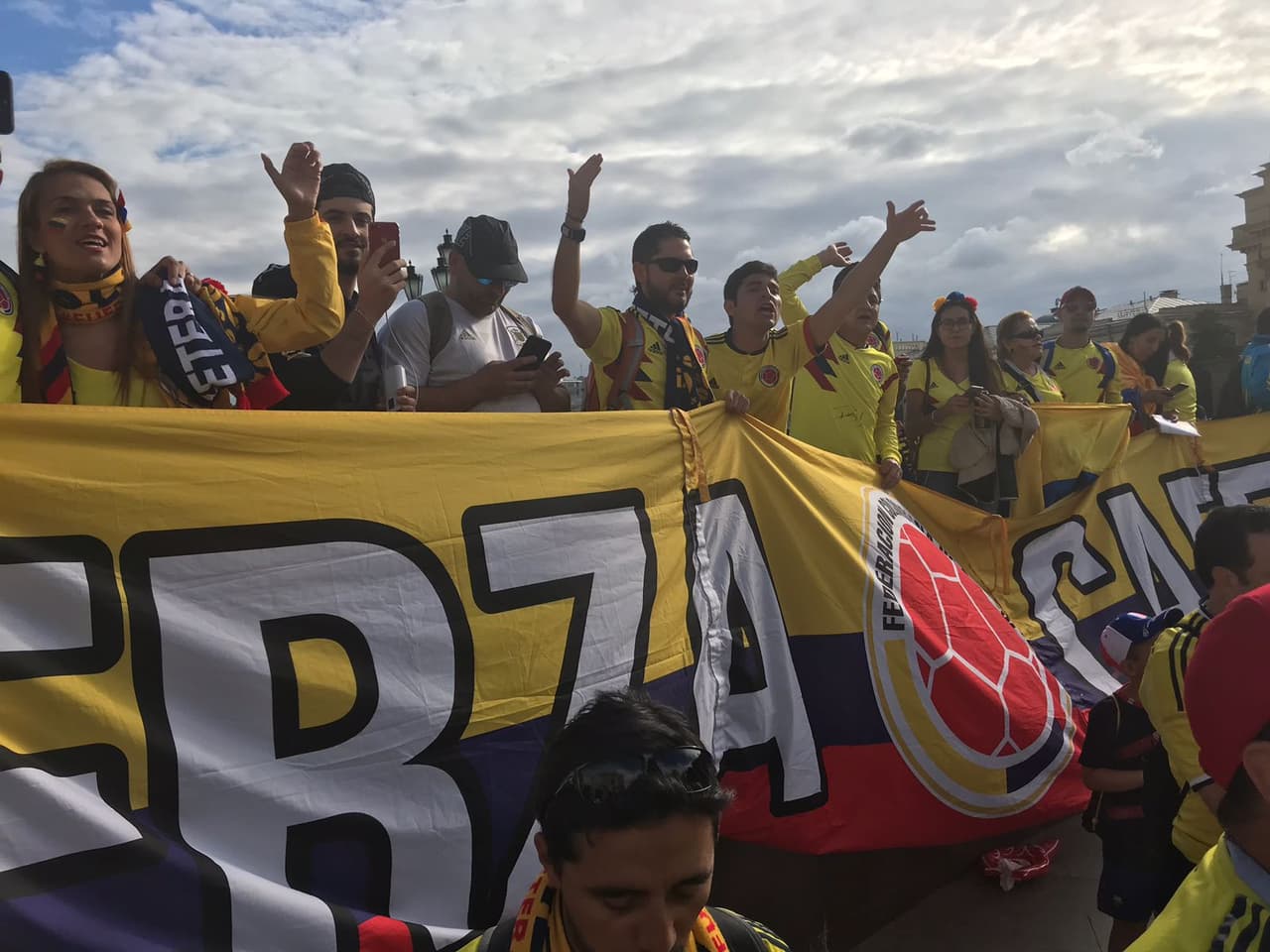 La fuerza de los hinchas ha sido una de las constantes en todos los estadios en los que ha jugado Colombia en Rusia.