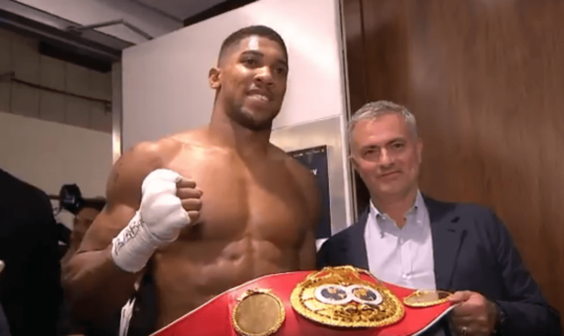 Mourinho desea suerte a Anthony Joshua para la revancha con Andy Ruiz
