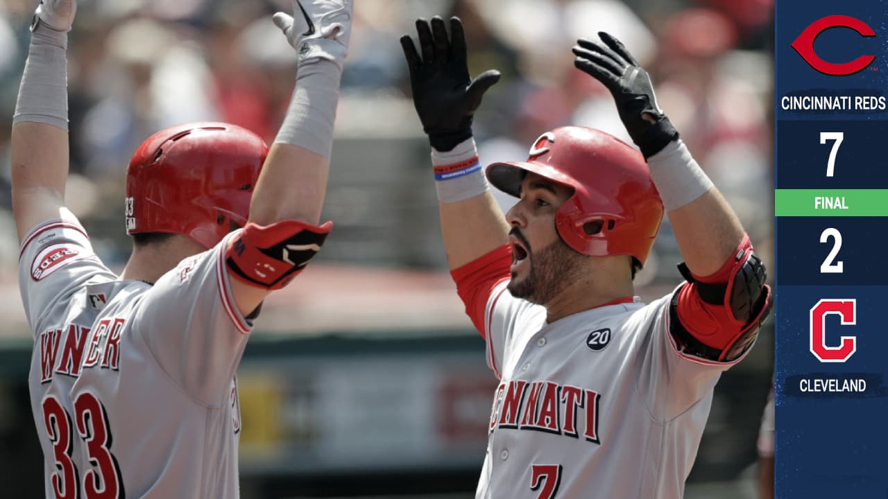 Con sendos jonrones en la apertura, Reds vencieron a Indians