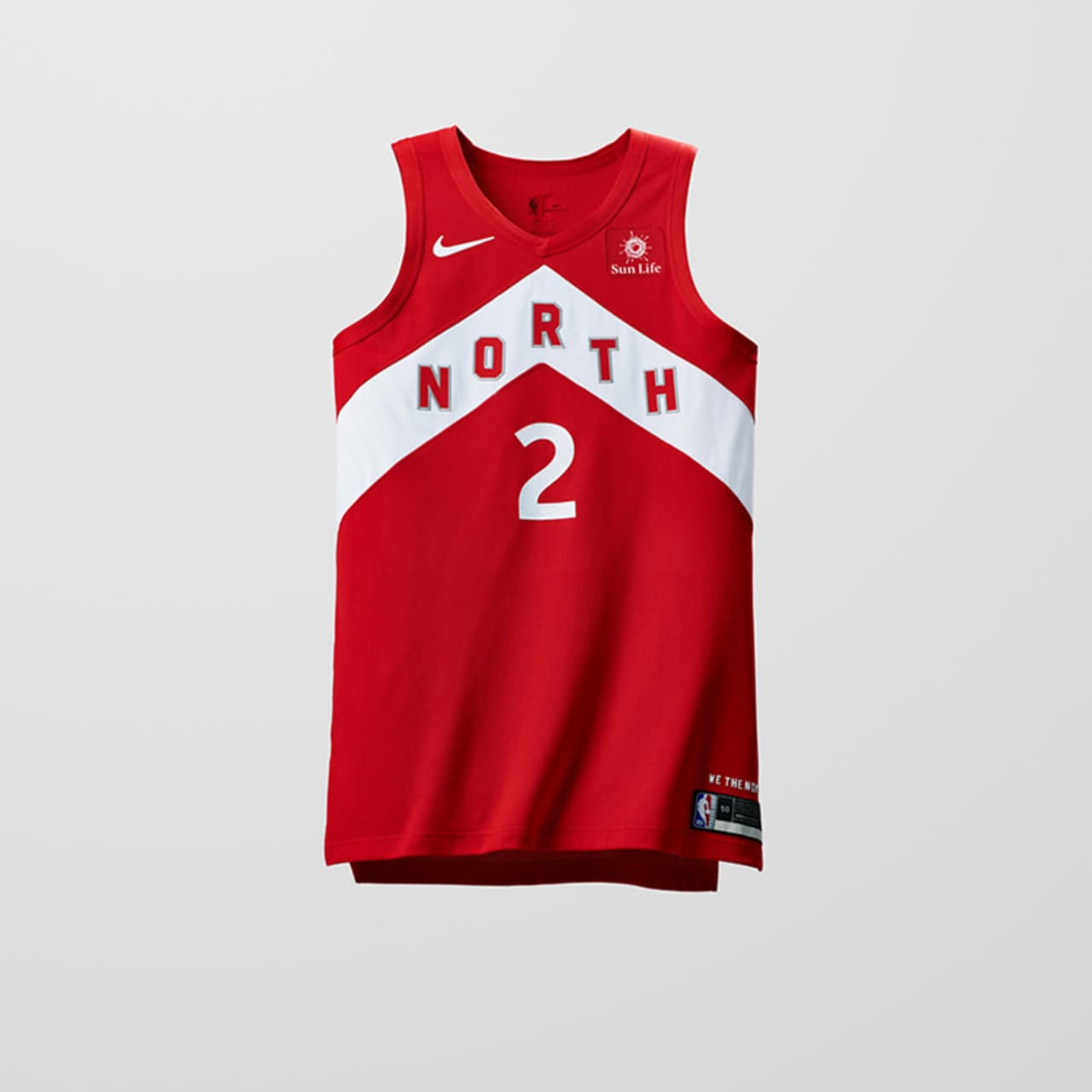 <b>Toronto Raptors: </b>el rojo con blanco es un claro homenaje a la bandera canadiense, siendo este el único equipo internacional en la liga.