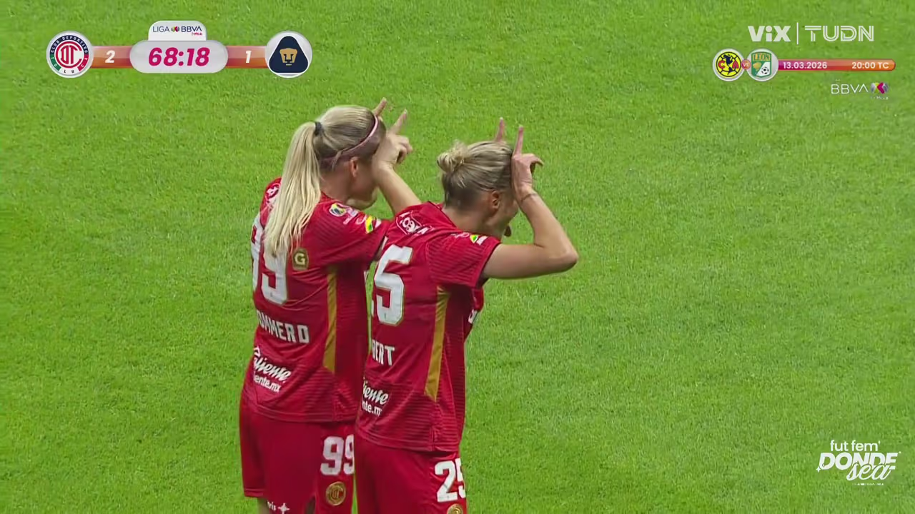 ¡Golazo de las Diablas! Faustine Robert y Toluca le da la vuelta | TUDN ...